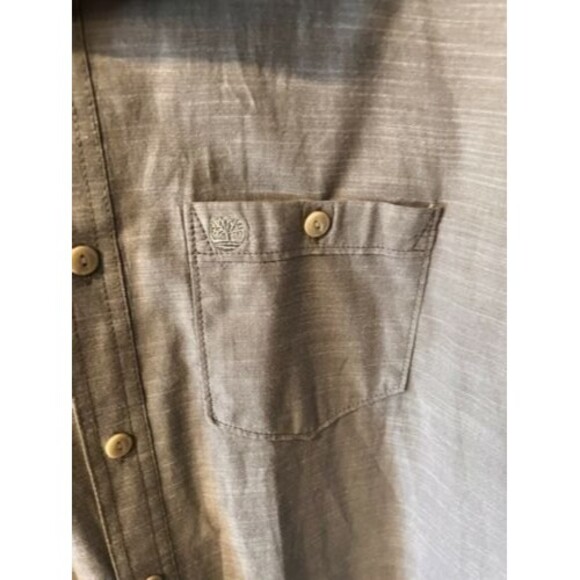 Timberland Button-Down Shirt Mens Sz XXL Tan Long Sleeve Cotton Rugged gorpcore - Picture 3 of 9